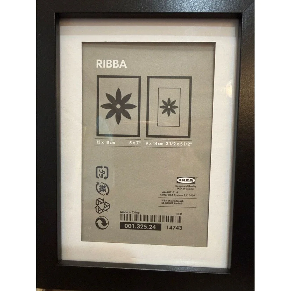IKEA RIBBA Black Picture Photo Frames Set of Two